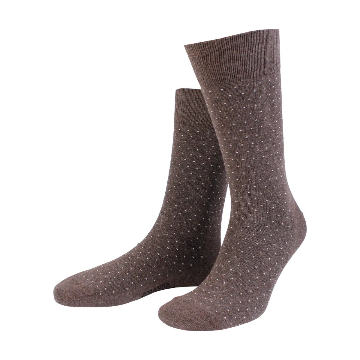 3 PAIR - True Dot Pattern Combed Cotton Blend Italian Mid Calf Socks (Choice of Colors) by Amanda Christensen