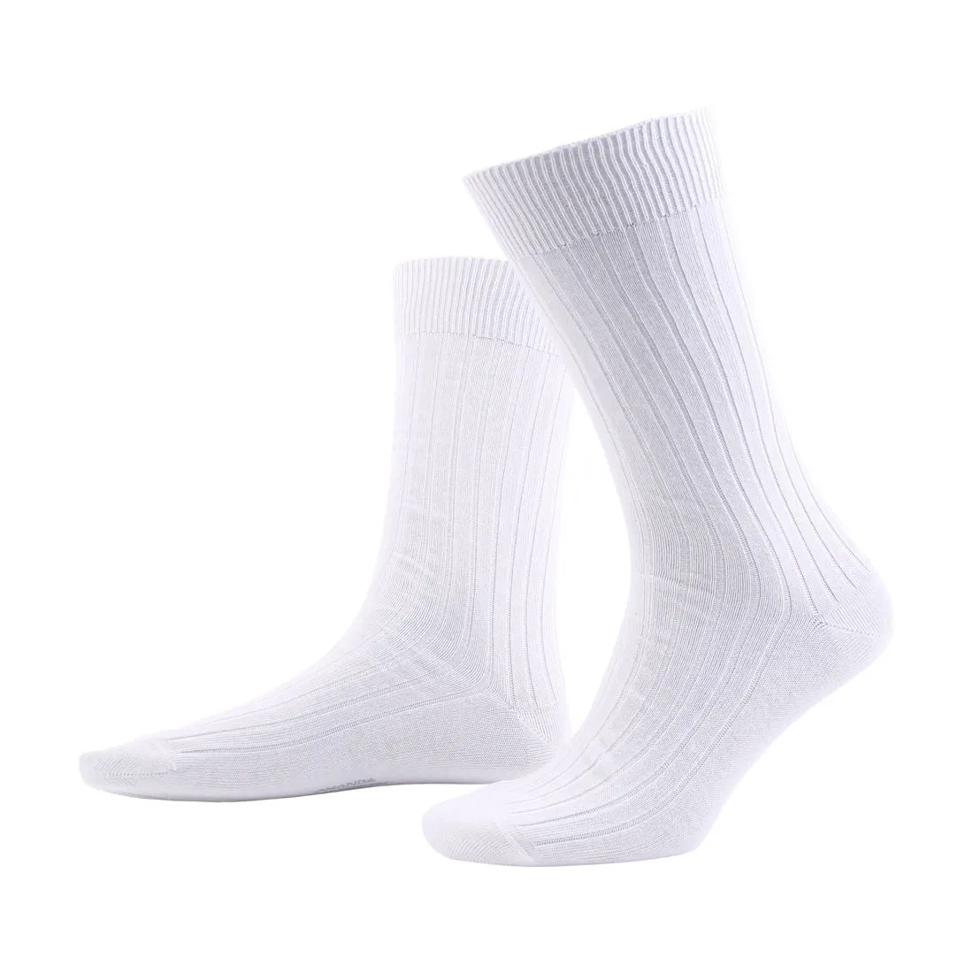 3 PAIR - True Ribbed Combed Cotton Blend Italian Mid Calf Socks (Choice of Colors) by Amanda Christensen