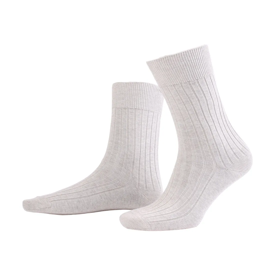 3 PAIR - True Ribbed Combed Cotton Blend Italian Mid Calf Socks (Choice of Colors) by Amanda Christensen