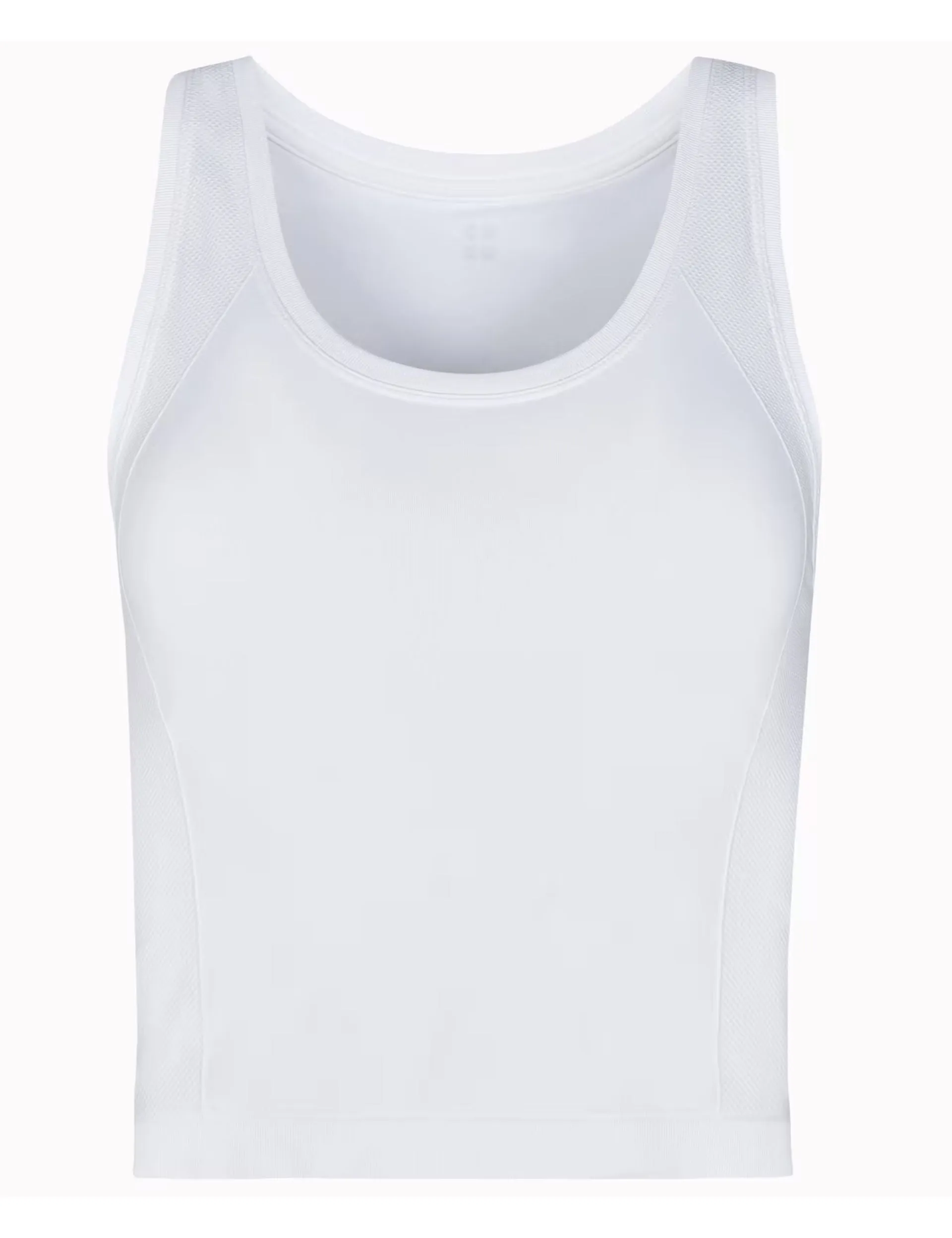 Athlete Crop Seamless Gym Vest - White