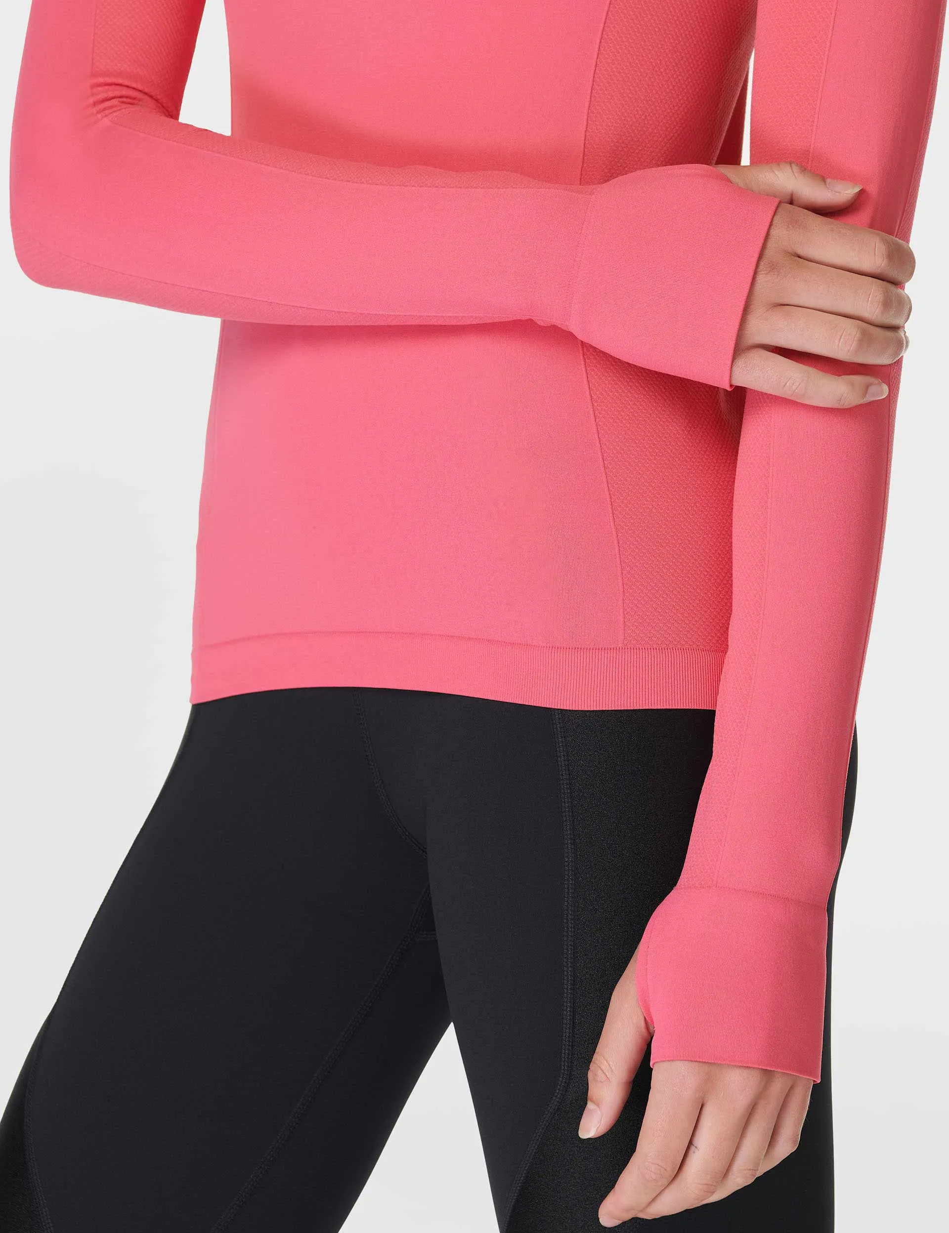 Athlete Seamless Gym Long Sleeve Top - Sweet Pink