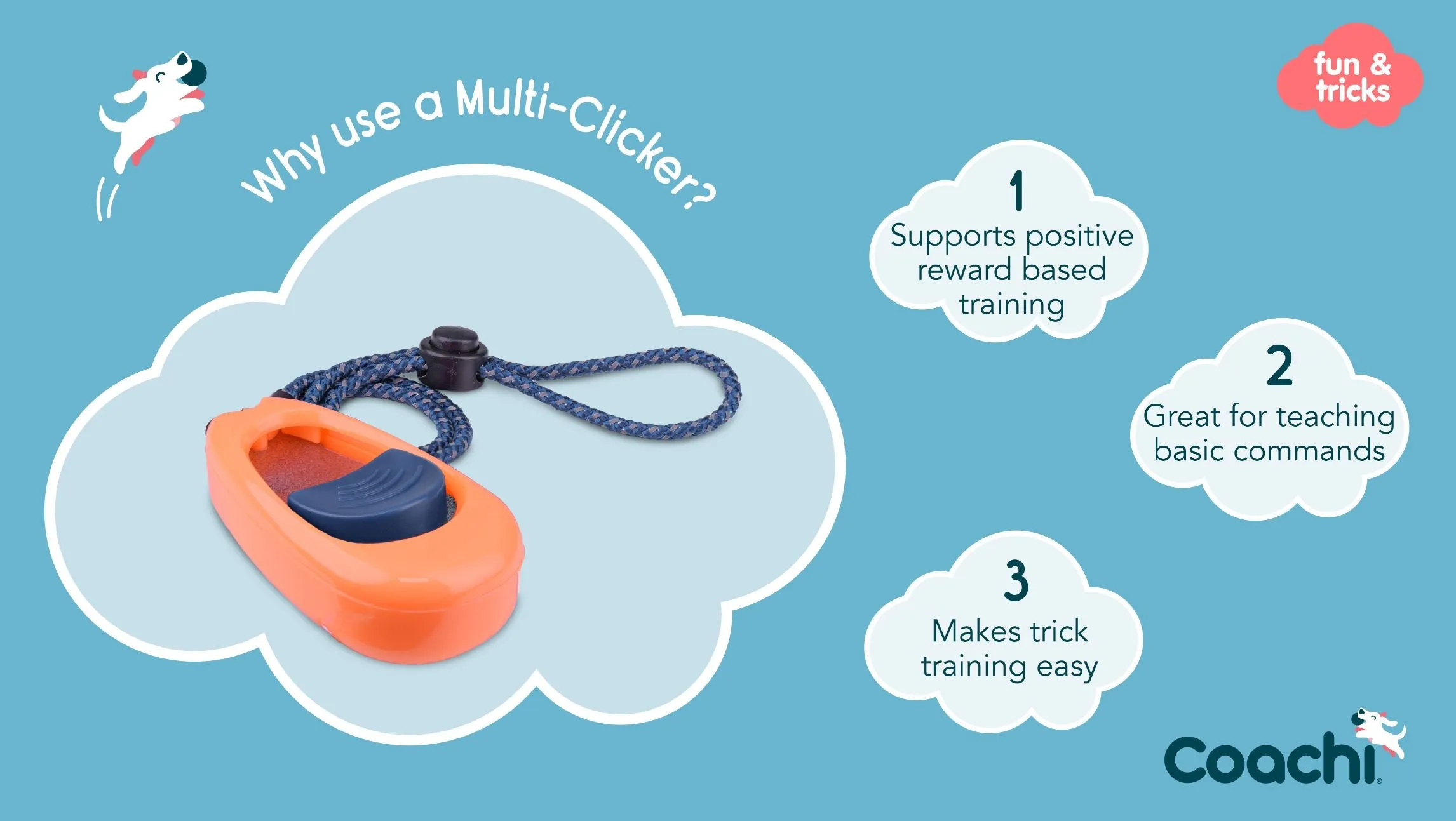 Coachi Clix Multi Training Clicker for Dogs