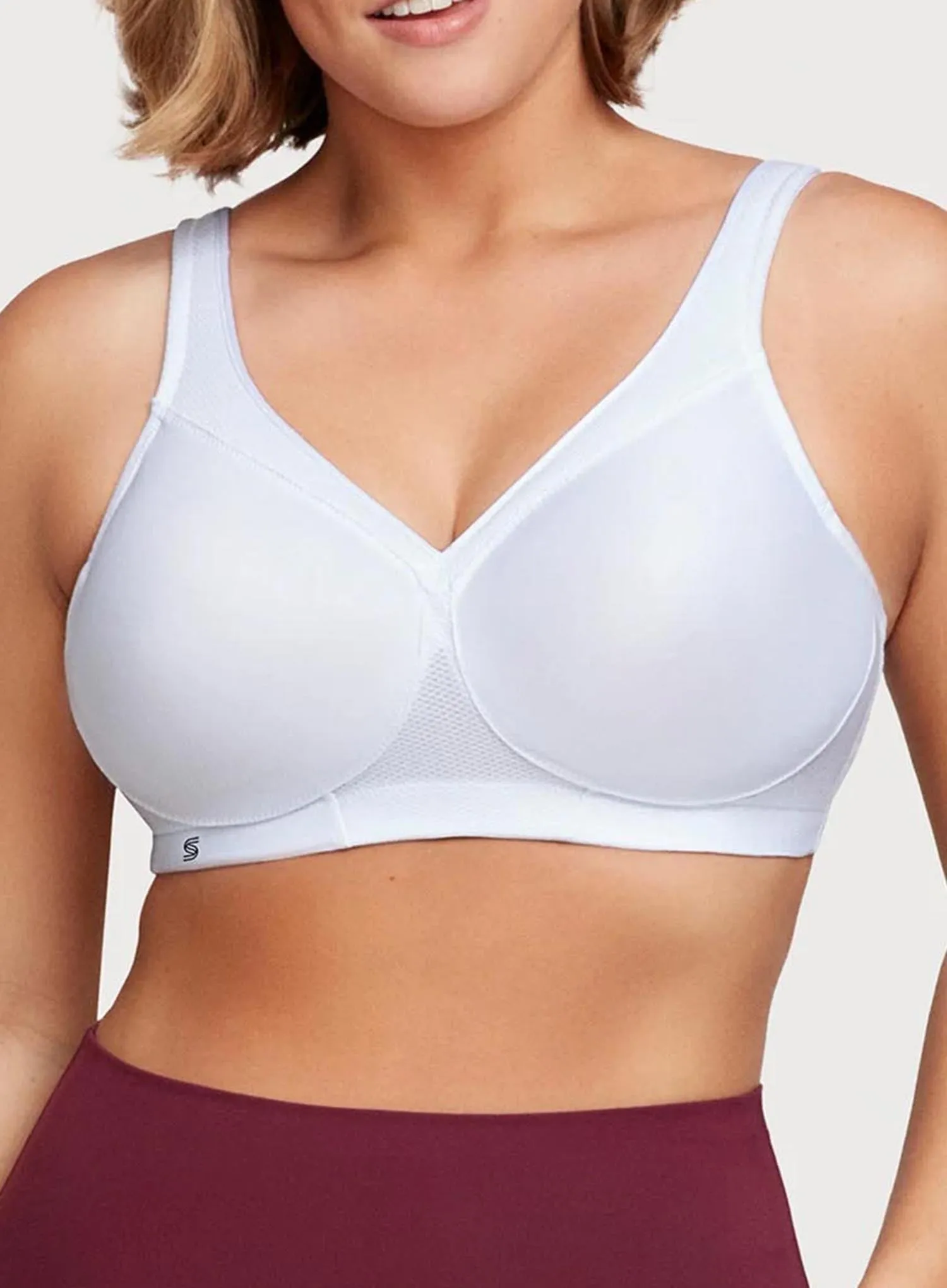 Glamorise: Magic Lift Full Figure Sports Bra White