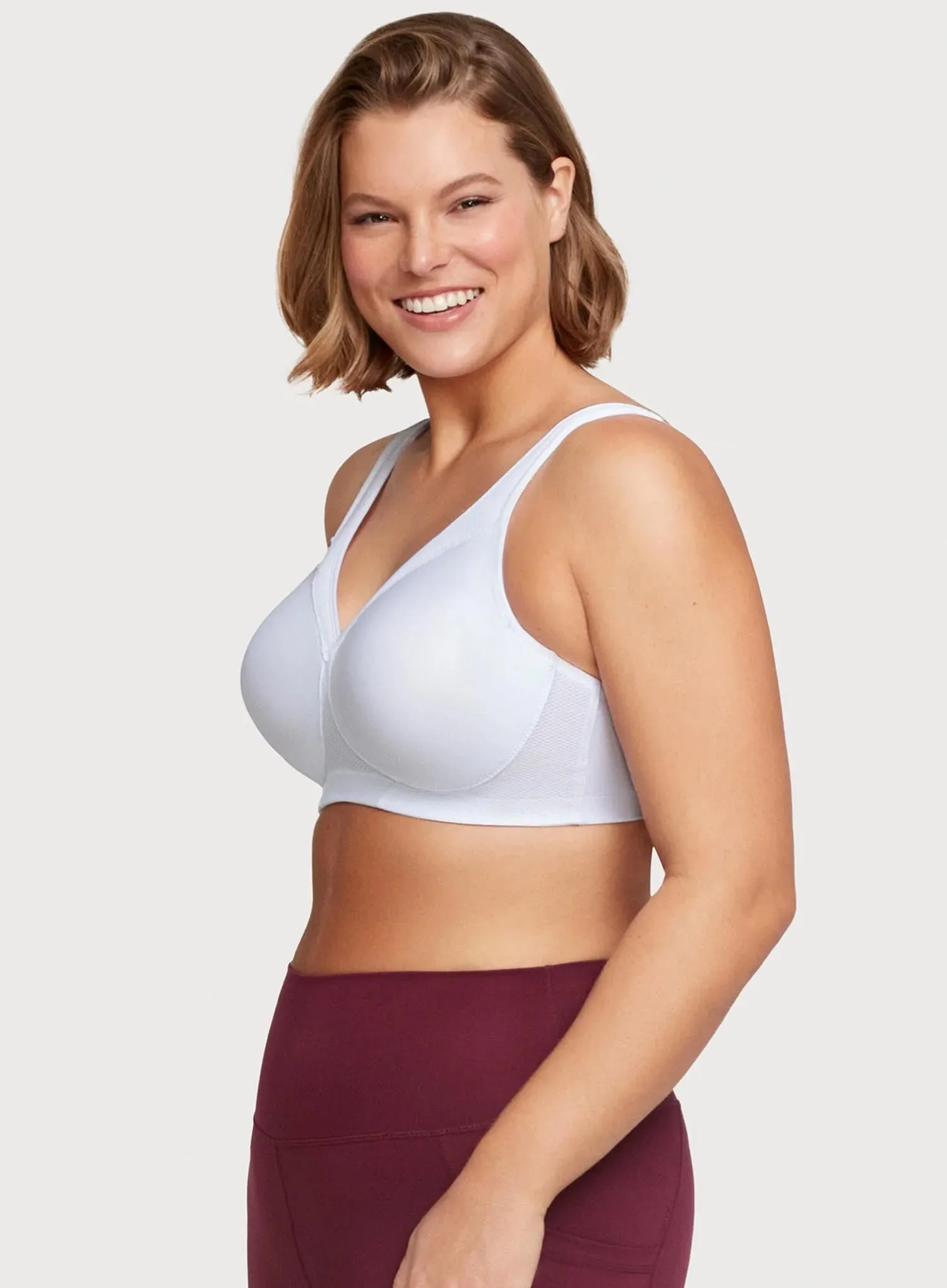 Glamorise: Magic Lift Full Figure Sports Bra White