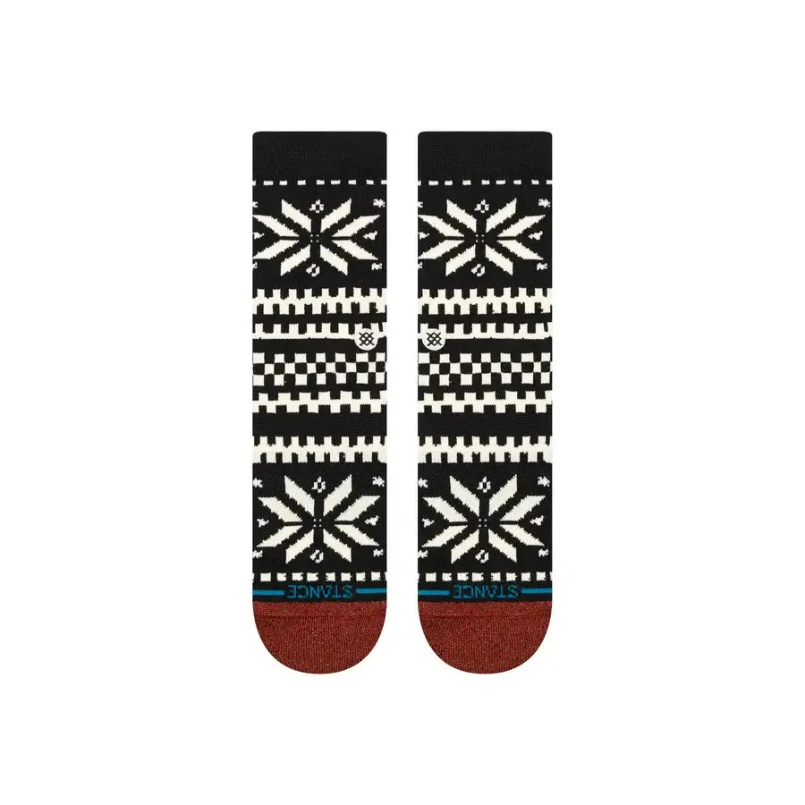 Instance Ladies Black Flake Crew Socks