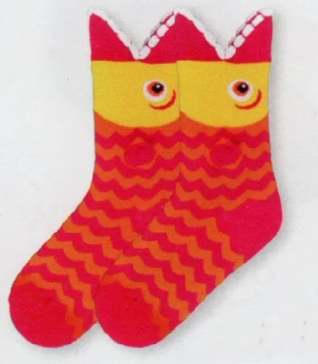 K Bell Kids Wide Mouth Piranha Socks