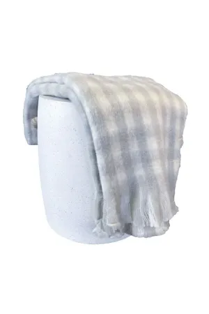 Le Forge Throw Gingham Musk/White