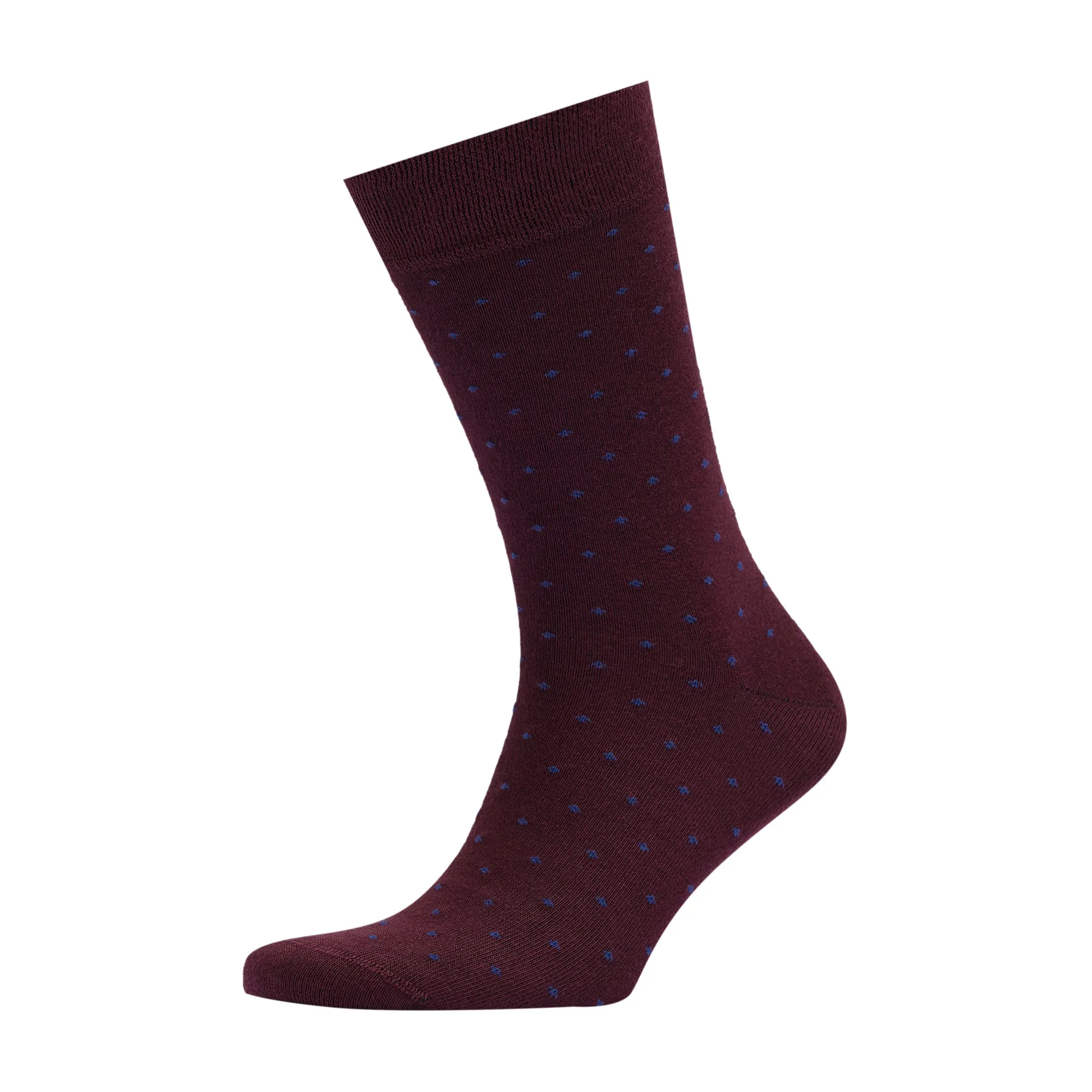 Men's Bamboo Dress Socks • Dotted Pack of 1/3/5 Pairs • Burgundy
