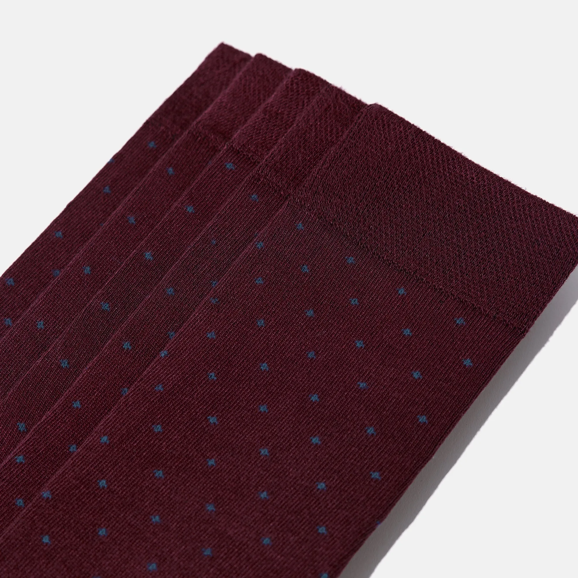 Men's Bamboo Dress Socks • Dotted Pack of 1/3/5 Pairs • Burgundy