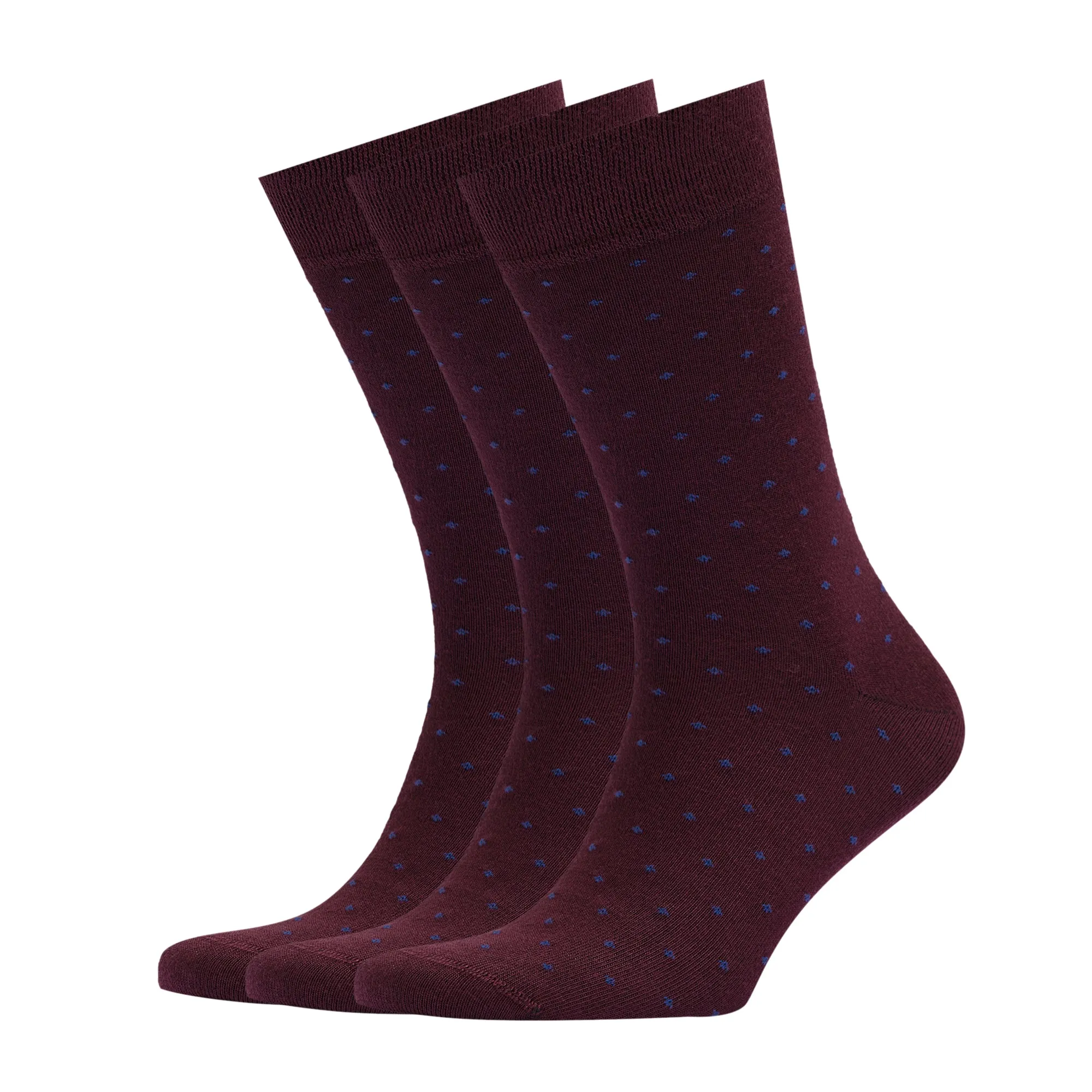 Men's Bamboo Dress Socks • Dotted Pack of 1/3/5 Pairs • Burgundy