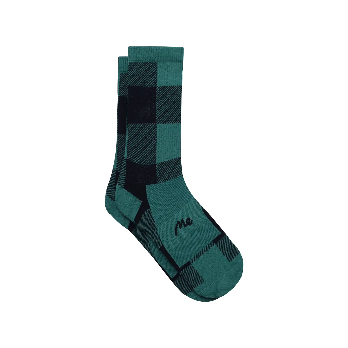 MoveMe Crew Sock | Green Plaid