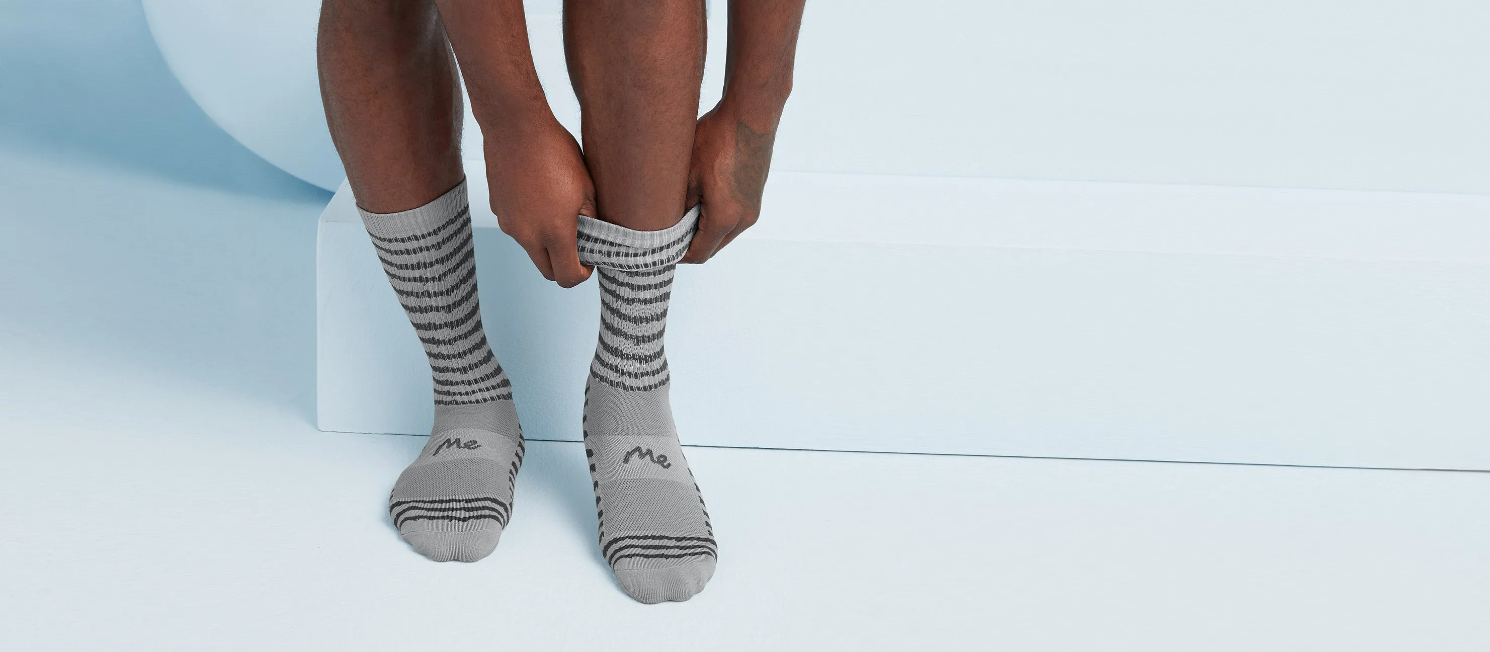 MoveMe Crew Sock | Stripe
