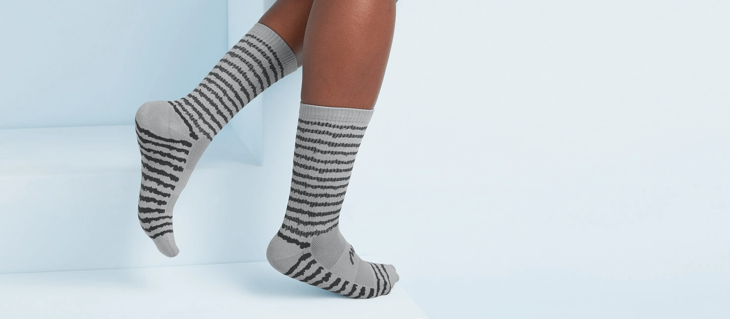 MoveMe Crew Sock | Stripe