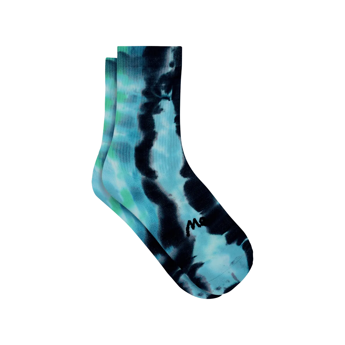 MoveMe Crew Sock | Teal Tie Dye