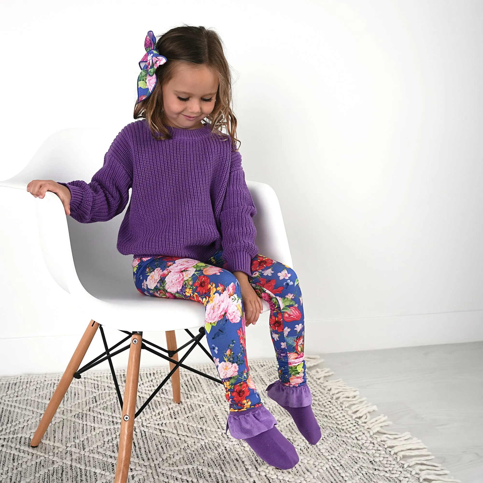 Purple RUFFLE SOCKS