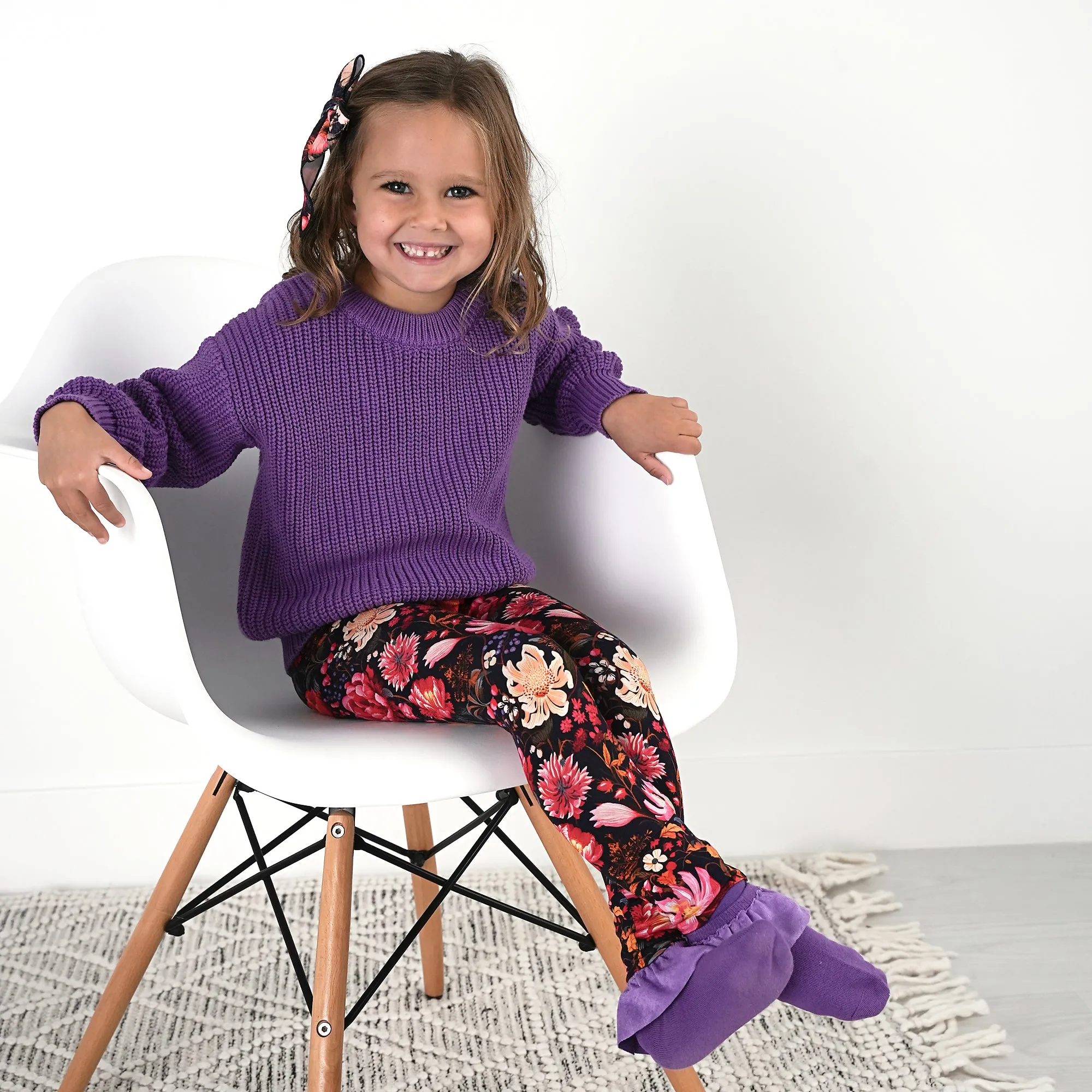 Purple RUFFLE SOCKS