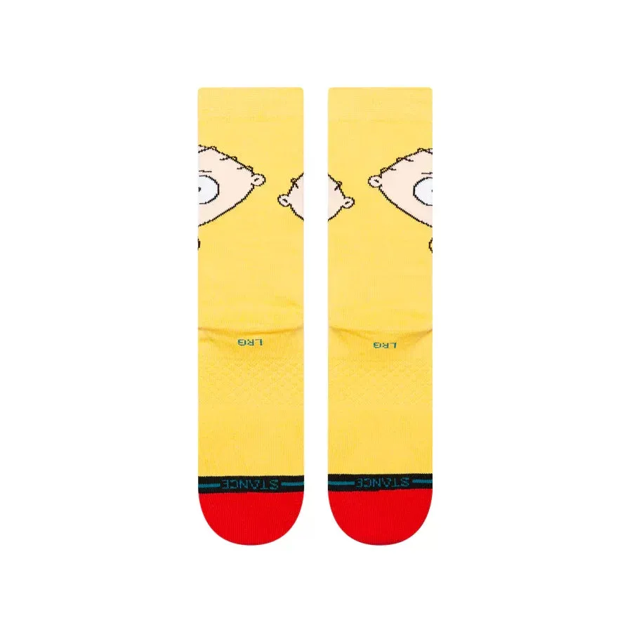 Stance Mens Family Guy Stewie Yellow Crew Socks