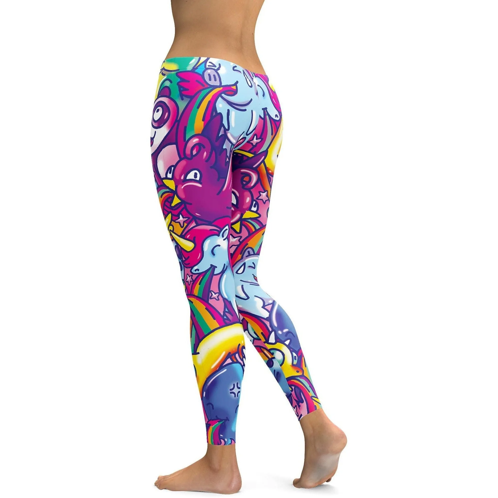Vibrant Puking Animal Leggings