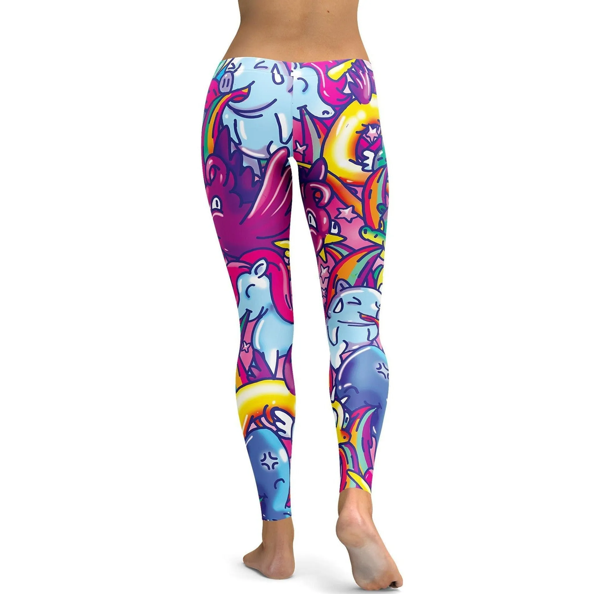 Vibrant Puking Animal Leggings