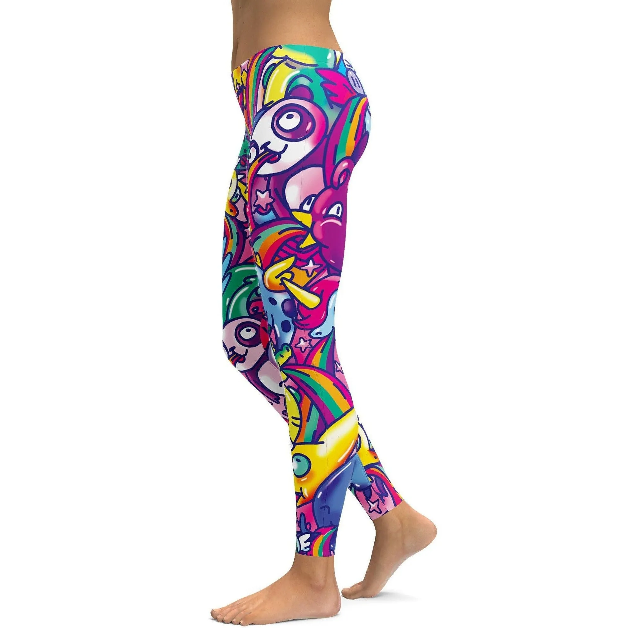 Vibrant Puking Animal Leggings
