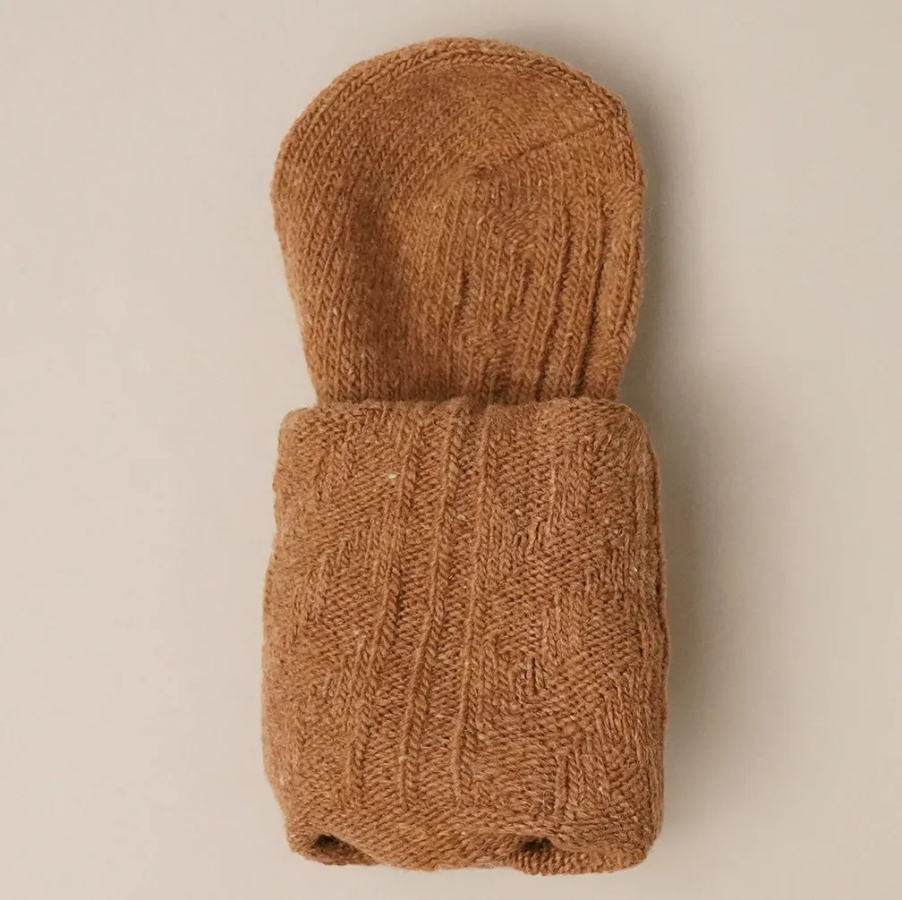 Women's Rib Knitted Wool Blend Crew Socks